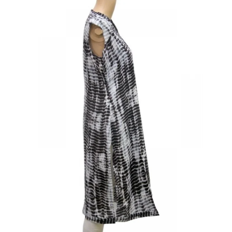 Generic Women's Rayon Kurtis (Black, White, L) - Image 3