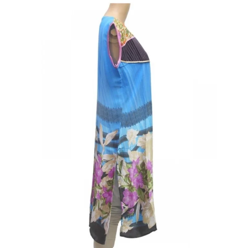 Generic Women's Synthetic Kurtis (Blue, M) - Image 2