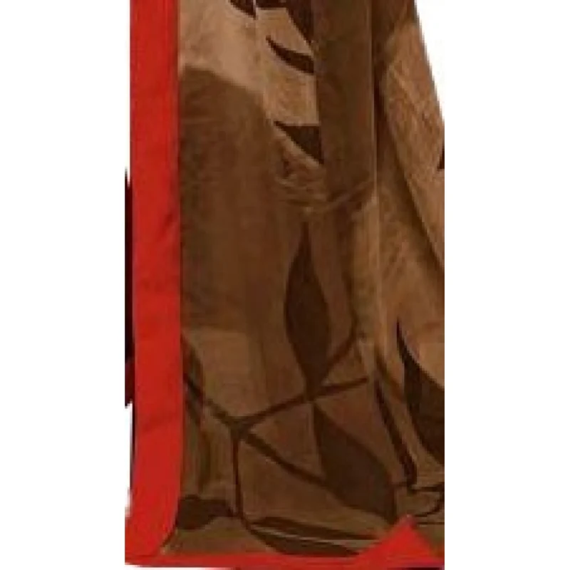 Generic Womens Georgette Digital Printed Saree (Red, Yellow, 6.25 Mtr) - Image 3