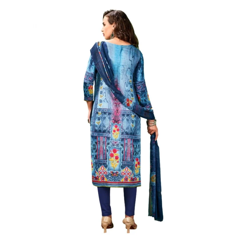 Generic Women's Cotton Unstitched Salwar-Suit Material With Dupatta (Multi, 2-2.5mtrs) - Image 2