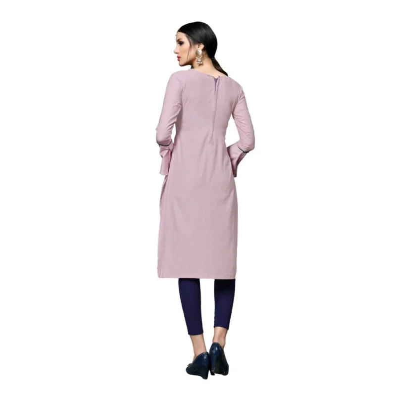 Generic Women's Cotton Unstitched Salwar-Suit Material With Dupatta (Pink, 2-2.5mtrs) - Image 2