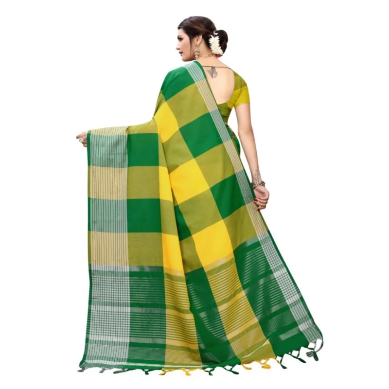 Generic Women's Cotton Saree (Multi, 5-6 Mtrs) - Image 2