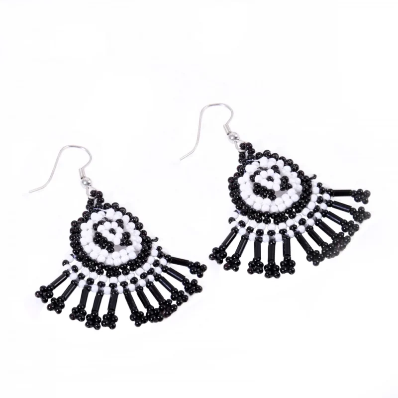 Generic Women's Alloy, Thread Hook Dangler Hanging Earrings-Black - Image 3