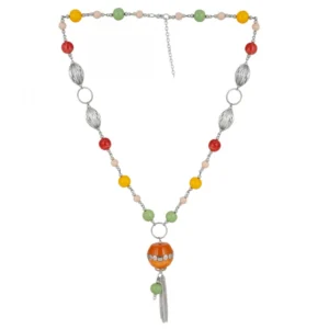 Stone Beads Fashion Silver Necklace