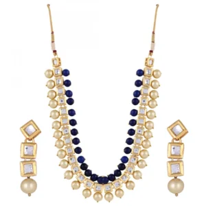 Fashion Jewelry Kundan Pearl Stylish Fancy Wedding Party Wear Jewellery Set