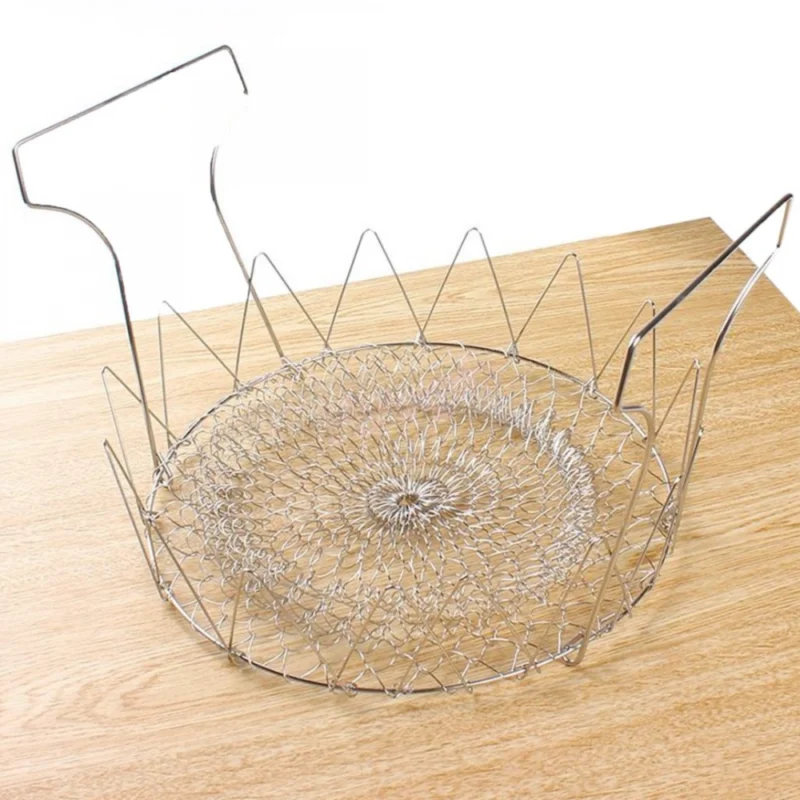 Generic Foldable Strainer Chef Basket (Color: Assorted) - Image 3