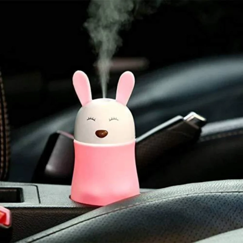 Generic Lovely Rabbit Air Humidifier Usb Aroma Diffuse With Led Lamp - Image 3