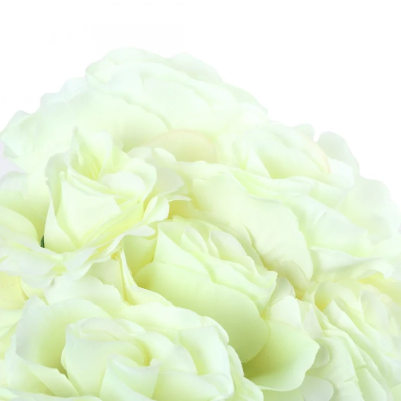Generic Silk Polyester Artificial Rose Flowers Bunch Bouquet Of 12 Roses For Home Decoration (Color: White,Length: 17 Inches) - Image 3