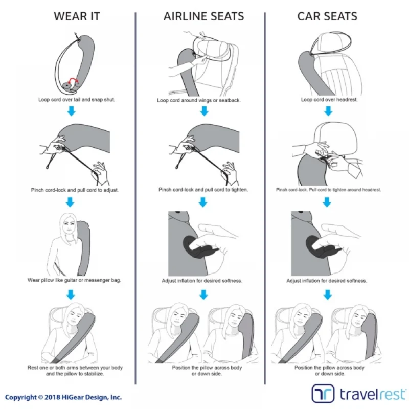 Generic Travel Neck Pillow (Color: Assorted) - Image 4