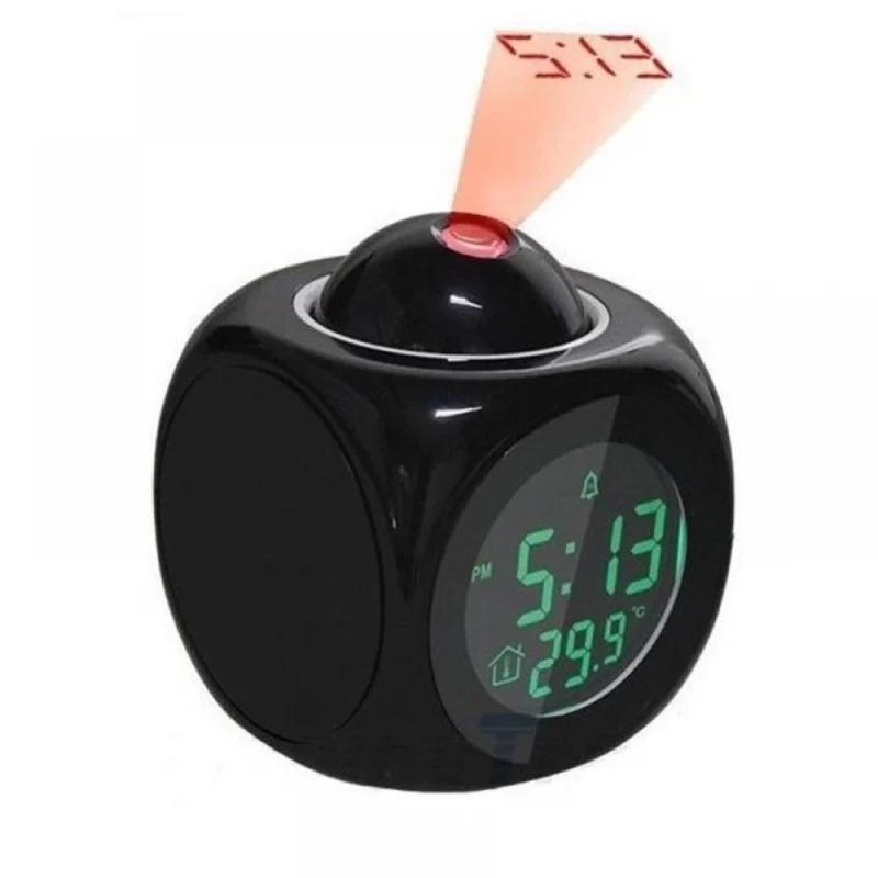 Generic Digital LCD Display Colorful Voice Projection Alarm Clock (Color: Assorted) - Image 2