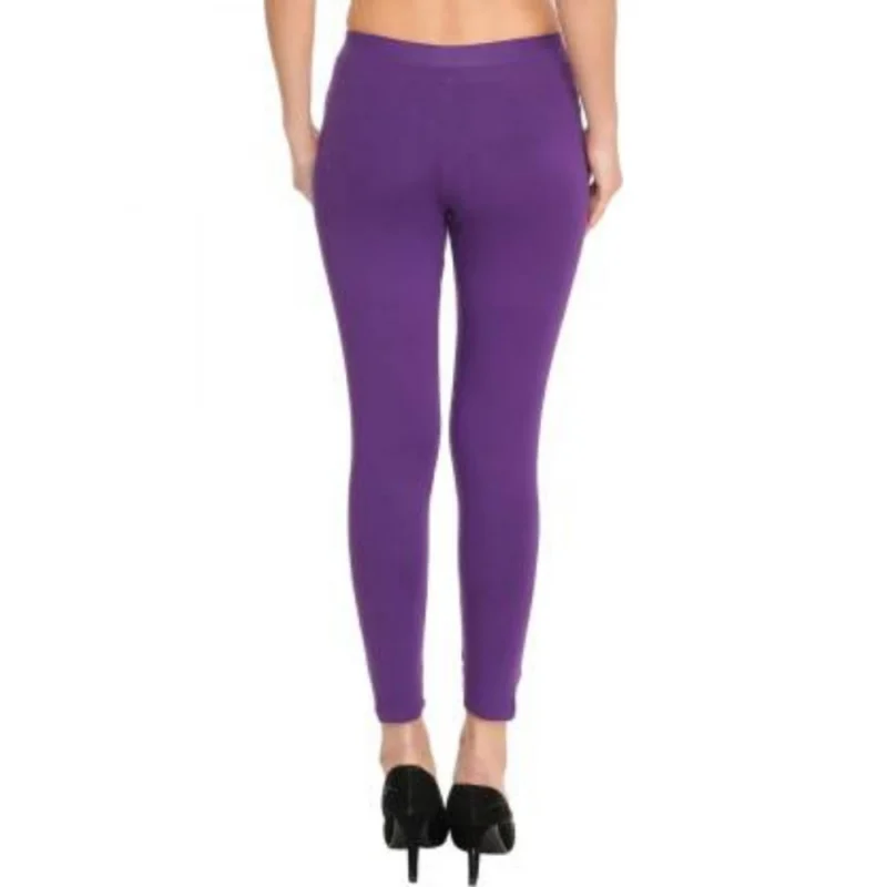 Generic Women's Cotton Leggings (Color:Purple) - Image 2