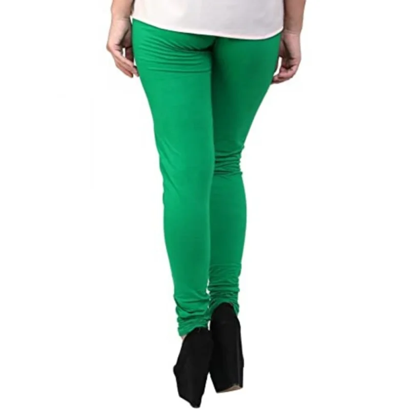 Generic Women's Cotton Leggings (Color:Light Green ) - Image 4