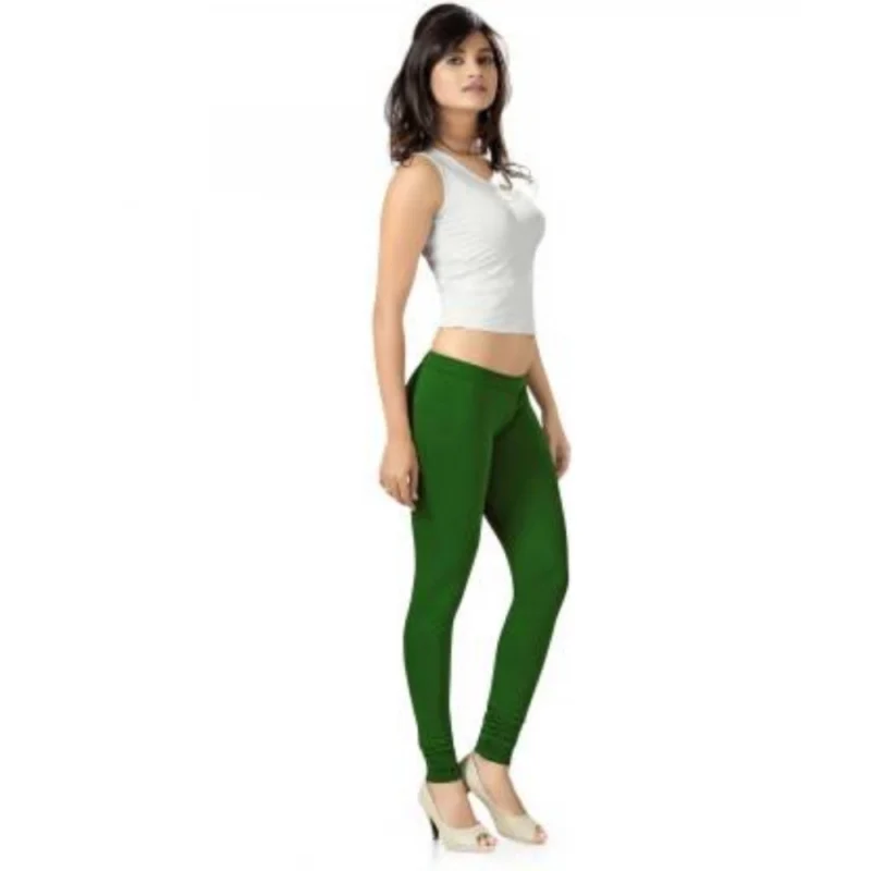 Generic Women's Cotton Leggings (Color:Green) - Image 4