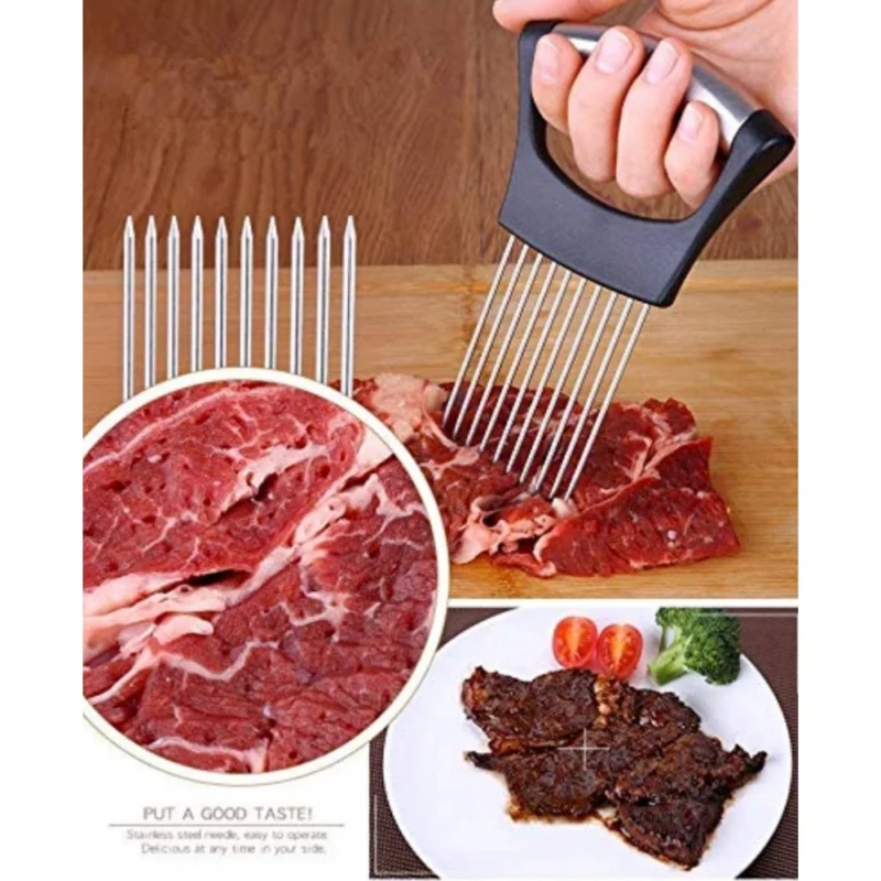 Generic Stainless Steel Onion Cutter Onion Holder (Color:Assorted) - Image 2