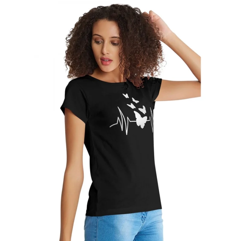 Generic Women's Cotton Western Wear T Shirt (Black) - Image 3
