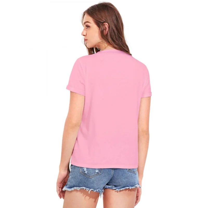 Generic Women's Cotton Western Wear T Shirt (Pink) - Image 2