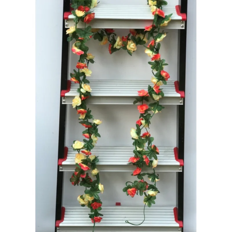 Generic Artificial Rose Vine Flowers Plants Artificial Flower Creeper Hanging Rose For Home Decoration (Color: Multi, Material: Silk Polyester)