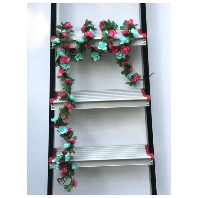 Generic Artificial Rose Vine Flowers Plants Artificial Flower Creeper Hanging Rose For Home Decoration (Color: Multi, Material: Silk Polyester) - Image 2
