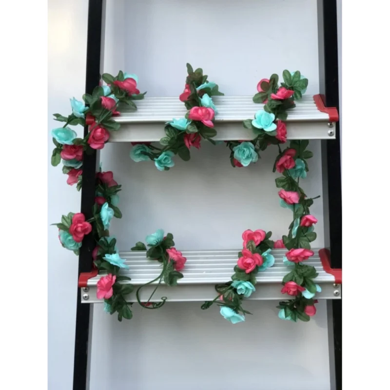 Generic Artificial Rose Vine Flowers Plants Artificial Flower Creeper Hanging Rose For Home Decoration (Color: Multi, Material: Silk Polyester) - Image 3