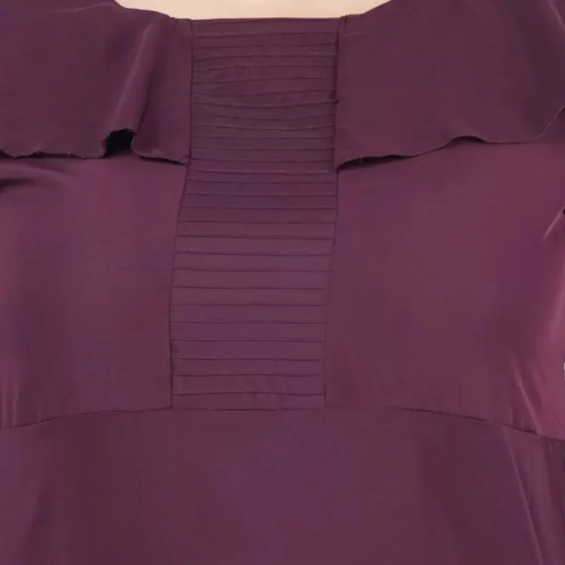 Generic Women's Fit And Flare Purple Dress (Color:Purple, Material:Polyester) - Image 2