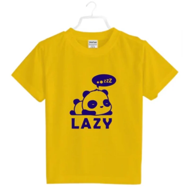 Generic Boys Cotton Lazy Half Sleeve TShirt (Mustard) - Image 2