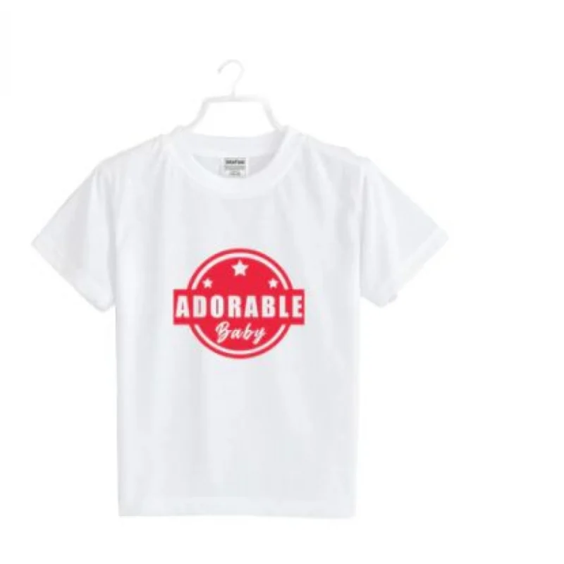 Generic Boys Cotton Adorable Baby Half Sleeve TShirt (White) - Image 2