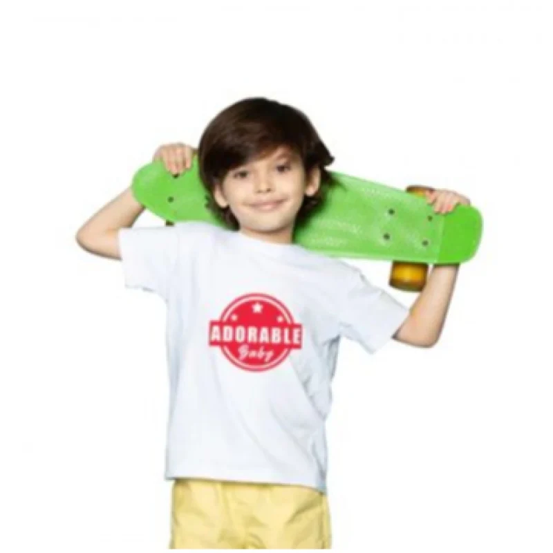 Generic Boys Cotton Adorable Baby Half Sleeve TShirt (White) - Image 4