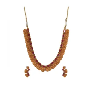 Generic Women's Elegent Laxmi Coin Shape Jewellery Chowker Set (Red, Free Size)