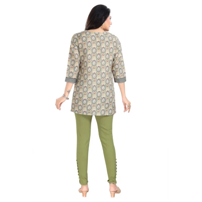 Generic Women's 3/4th Sleeve Viscose Blend Tunic Short Top (Multicolor) - Image 6