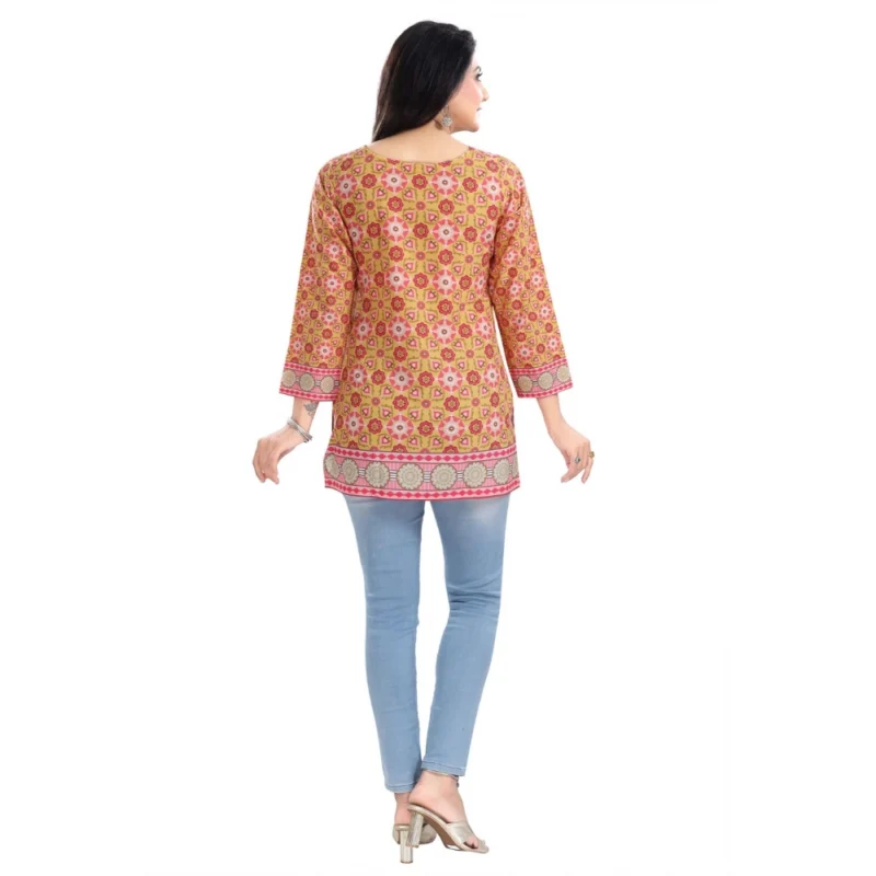 Generic Women's 3/4th Sleeve Faux Crepe Tunic Short Top (Multicolor) - Image 6
