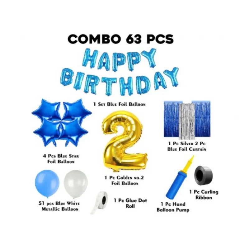 Generic 2Nd Birthday Decoration Items For Boys (Multicolor) - Image 3