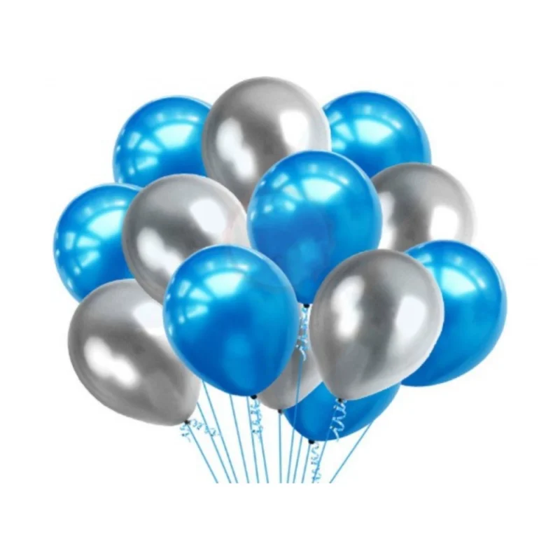 Generic 11Th Happy Birthday Decoration Combo With Foil And Star Balloons (Blue, Silver) - Image 2