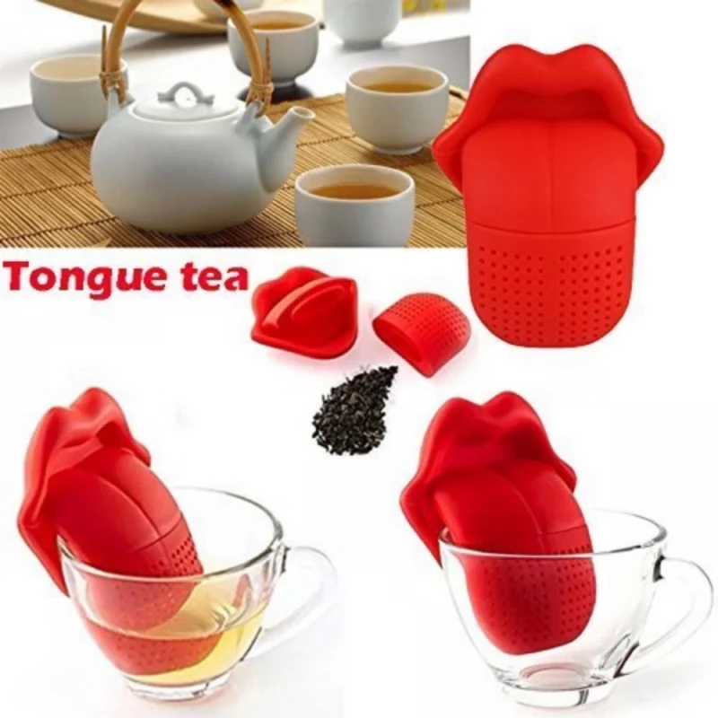 Generic Tongue Shaped Big Lips Tea Maker Food Grade Silicone Tea Strainer (Assorted) - Image 4