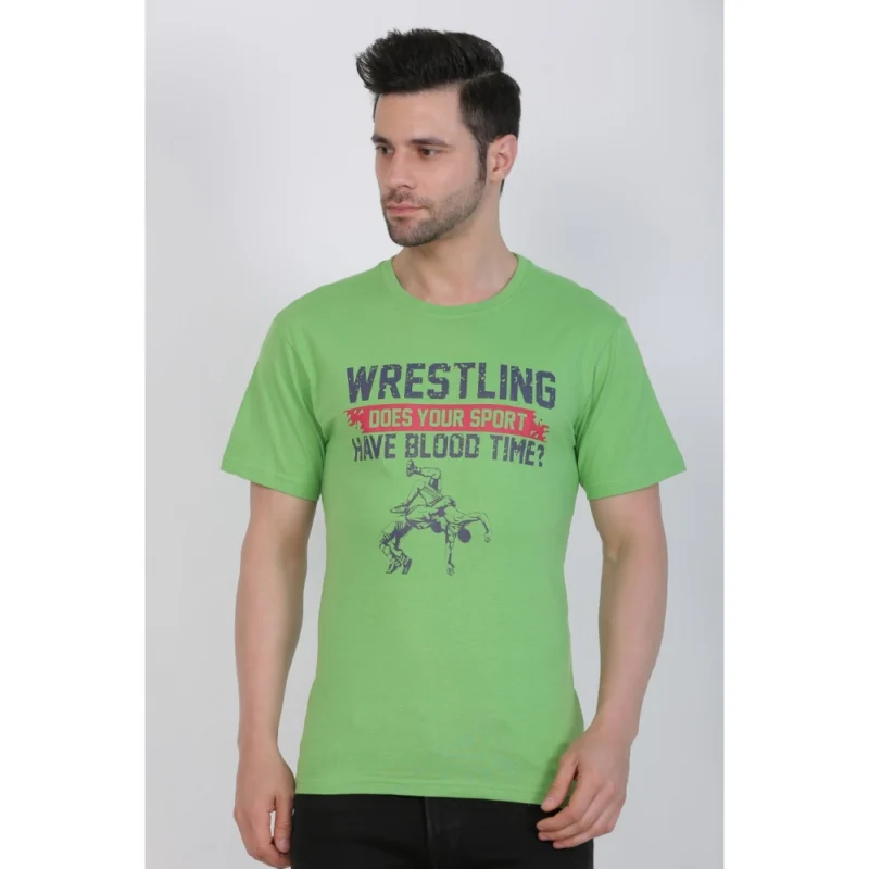 Generic Men's Cotton Jersey Round Neck Printed Tshirt (Pale Green) - Image 6