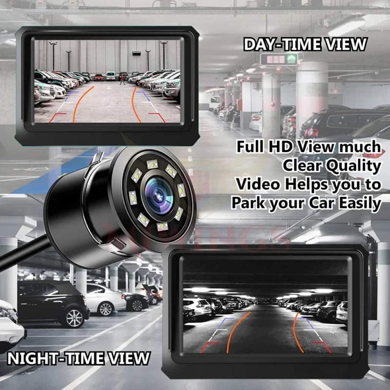 Generic Car Rear View Backup Camera 170 Wide Angle Hd Cmos Auto Parking Assistance Reverse (Black) - Image 3