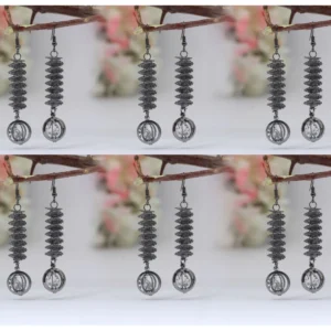 Generic Women's Black Color Antique Earrings Combo Of 6 Pairs