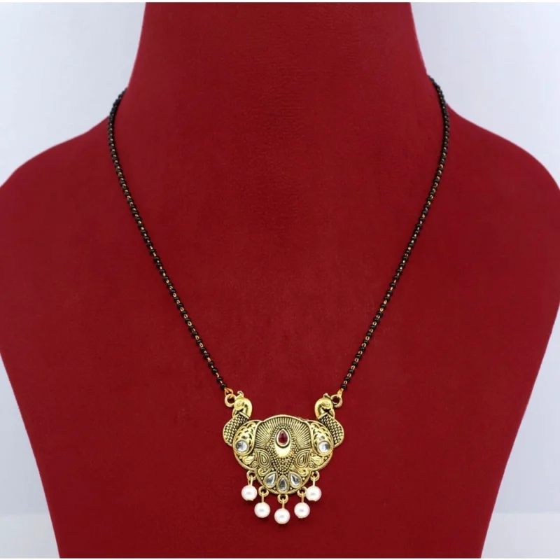 Generic Women's Assorted Color 5 Piece Of Mangalsutra Combo - Image 2