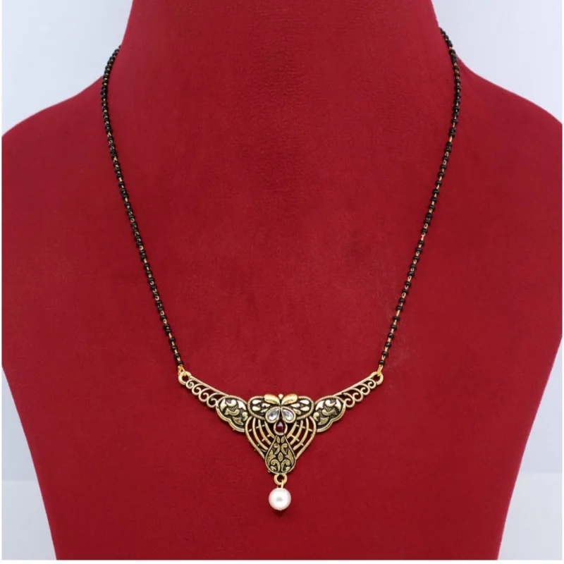 Generic Women's Assorted Color 5 Piece Of Mangalsutra Combo - Image 2