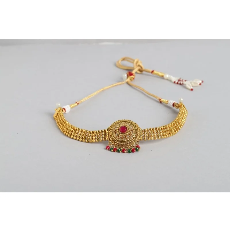 Generic Women's Rose Gold Plated Alloy Necklace & Earings Set (Multicolor) - Image 2