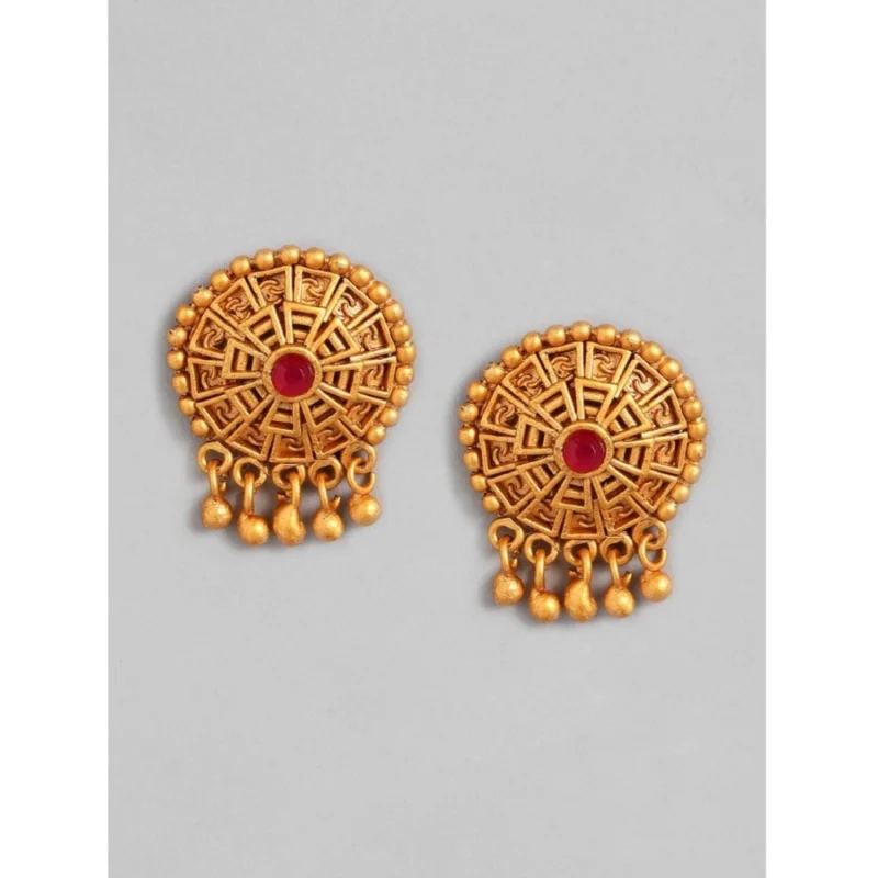 Generic Women's Rose Gold Plated Alloy Necklace & Earings Set (Multicolor) - Image 2