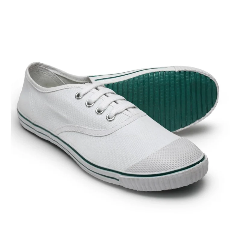 Generic Unisex Cotton School Shoe Lace-Up (White) - Image 2
