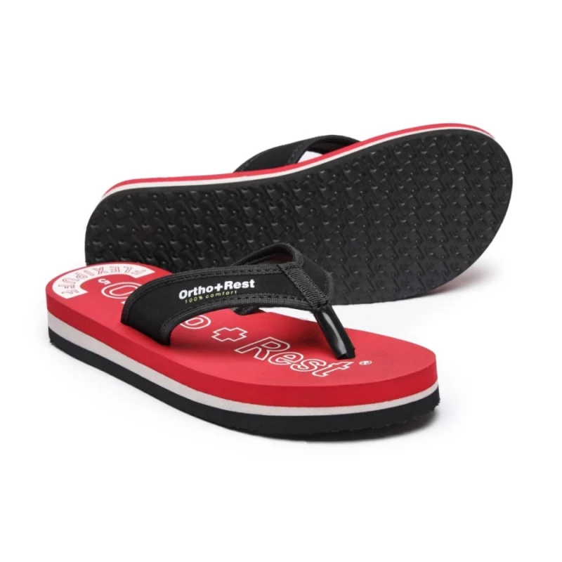 Generic Unisex Rubber Comfortable Orthopedic Doctor Slipper and Flip Flops (Red) - Image 3
