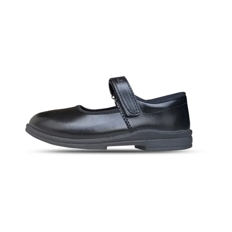 Generic Girls Rexine Ox-Ankle Velcro Closure School Shoe (Black) - Image 5