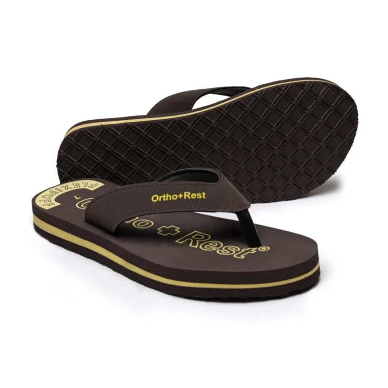 Generic Unisex Rubber Comfortable Orthopedic Doctor Slipper and Flip Flops (Brown) - Image 3