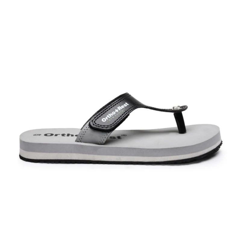 Generic Unisex Rubber Comfortable Orthopedic Doctor Slipper and Flip Flops (Grey) - Image 2