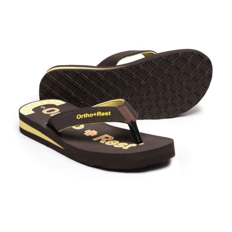 Generic Unisex Rubber Comfortable Orthopedic Doctor Slipper and Flip Flops (Brown) - Image 3