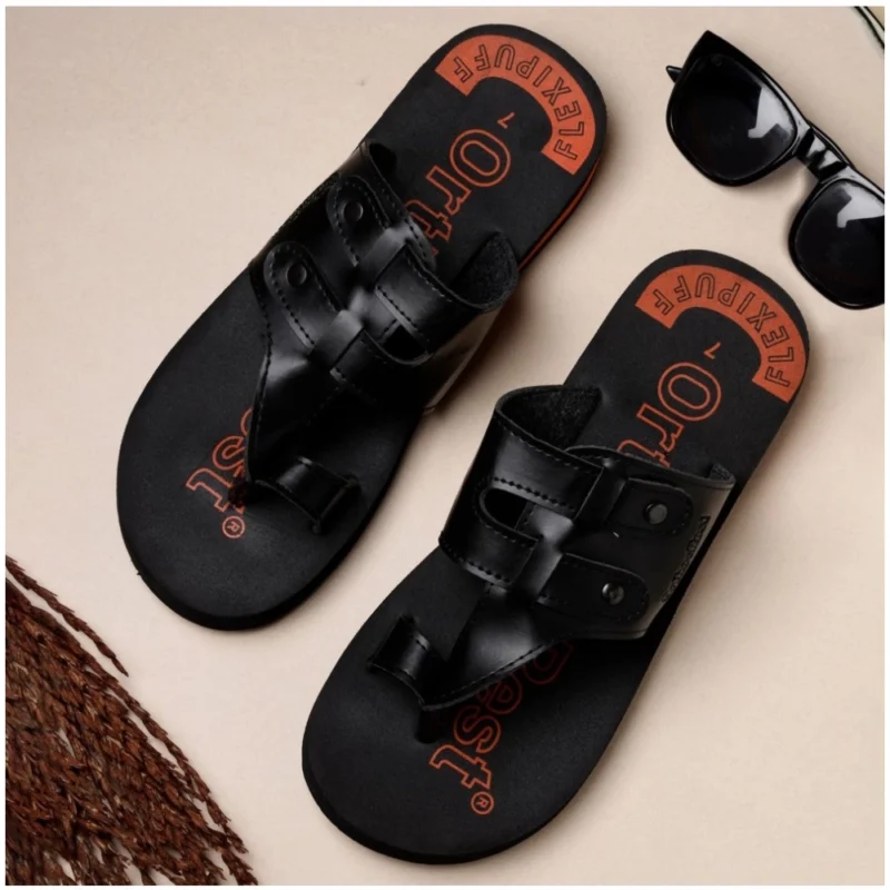 Generic Unisex Rubber Comfortable Orthopedic Doctor Slipper and Flip Flops (Black) - Image 2