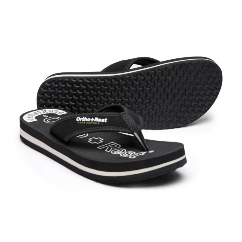 Generic Unisex Rubber Comfortable Orthopedic Doctor Slipper and Flip Flops (Black) - Image 3