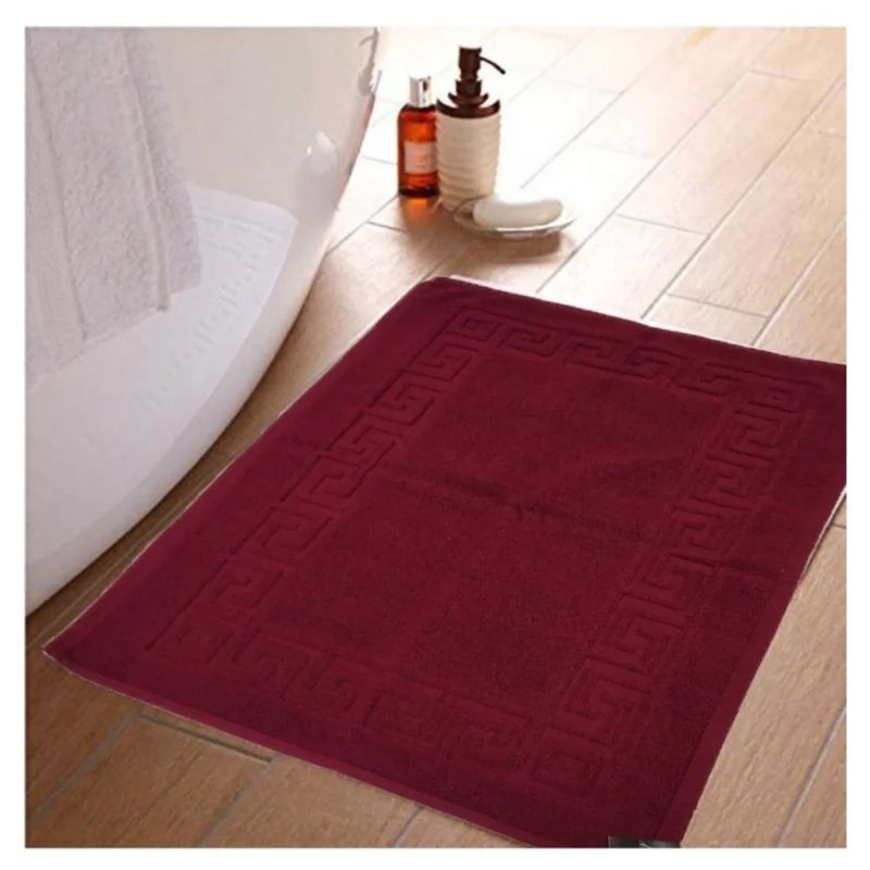 Generic Solid Cotton Hotel Bathmats (Maroon)