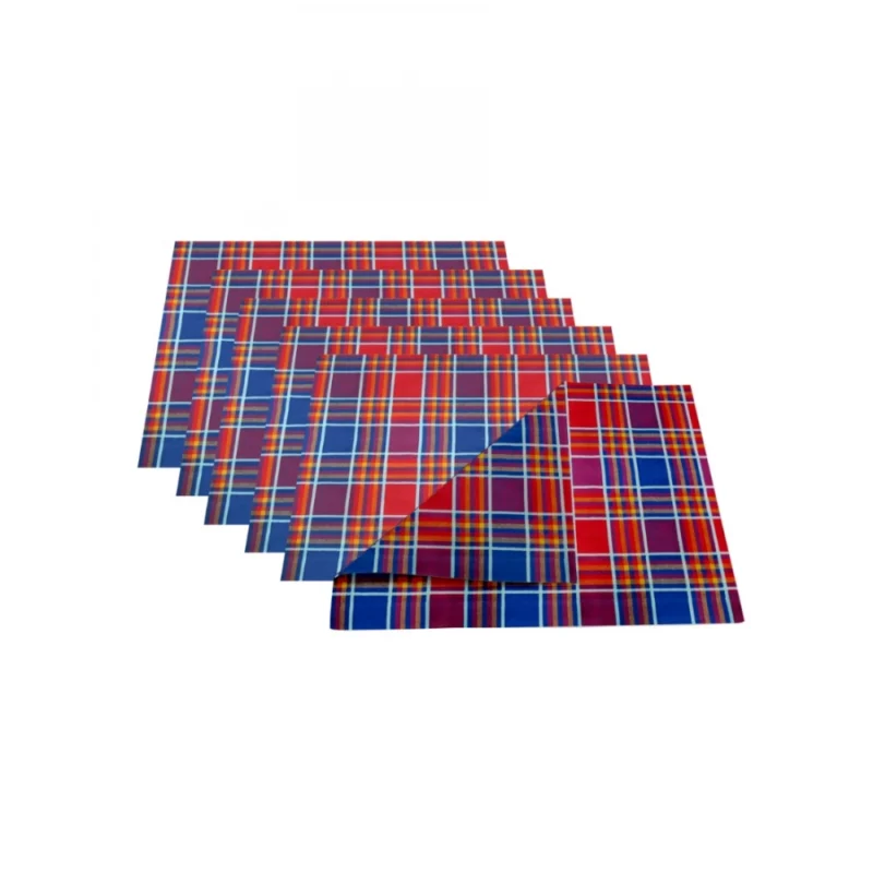 Generic Checked Cotton Place Mats Sets (Multicolor) - Image 3